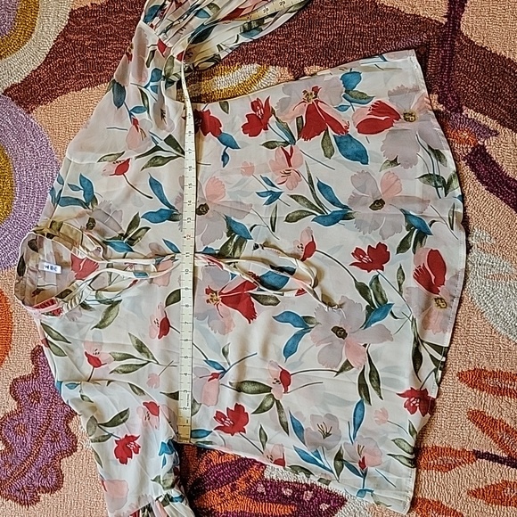 Sheer Floral Print Blouse - Picture 10 of 13